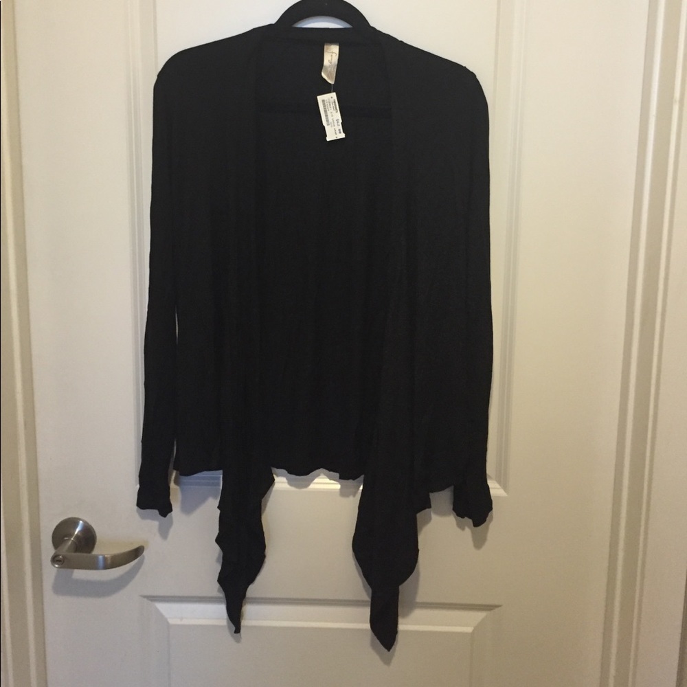 Black frenzi open cardigan NWT
